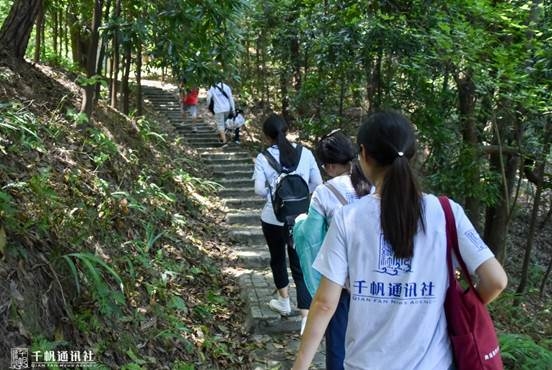 隊員在重慶郵電大學黨委宣傳部有關同誌的協助下上山尋墓